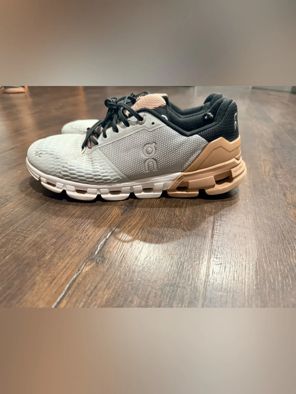 On Running Women's Sneakers in Light Gray and Tan